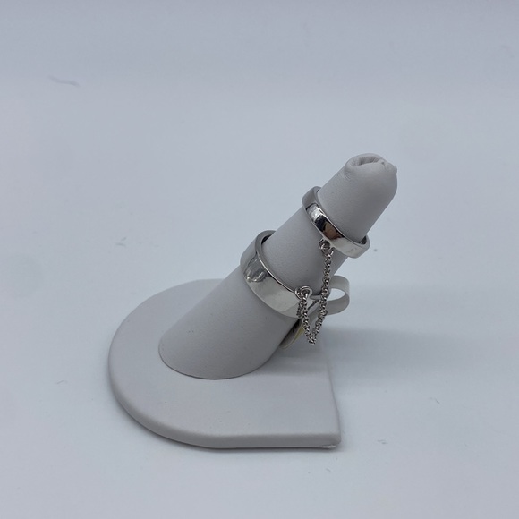 LISA FREEDE CHAIN RING IN SILVER SZ 7 - Picture 2 of 3